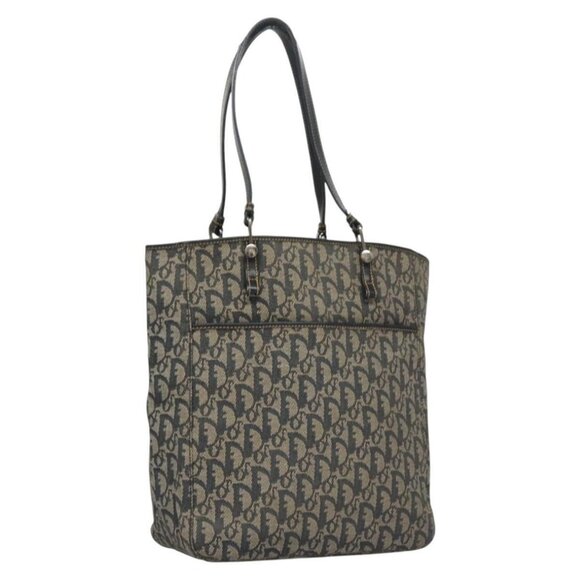Christian Dior Trotter Canvas Tote Bag Navy Auth - Picture 1 of 16